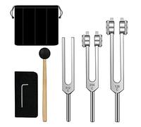 Fpreeza Tuning Forks Set-128 Hz, 256 Hz, 512 Hz,Tuning Forks Perfect para Healing,Chakra,Sound Therapy,Keep Body, Mind y Spirit