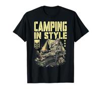 FPS Gamer Divertido Estilo Camping Militar Videojuego Jugador Camiseta
