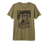 FPS Gamer Divertido Estilo Camping Militar Videojuego Jugador Camiseta Premium