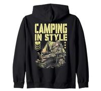 FPS Gamer Divertido Estilo Camping Militar Videojuego Jugador Sudadera con Capucha