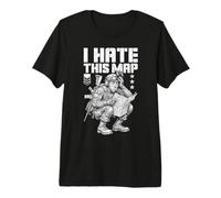 FPS Gamer Funny I Hate This Map, Reproductor de Videojuegos Militar Camiseta Premium