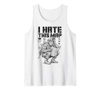 FPS Gamer Funny I Hate This Map, Reproductor de Videojuegos Militar Camiseta sin Mangas