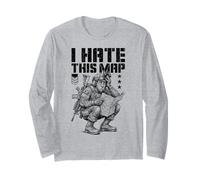 FPS Gamer Funny I Hate This Map, Reproductor de Videojuegos Militar Manga Larga