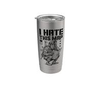 FPS Gamer Funny I Hate This Map, reproductor de videojuegos militar Vaso térmico de acero inoxidable de doble pared