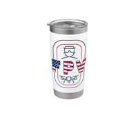 FPV Drone & Bandera Americana - Quadcopter USA Pilot Patriotic Vaso térmico de acero inoxidable de doble pared