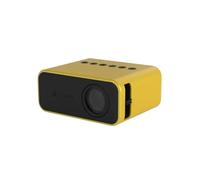 FPVAWKBL QUYNAGER Home Cinema Proyector portátil Teatro 3D Mini Proyector de Video Sincronización con Cable Teléfono Inteligente Android iOS (Color: E, Tamaño: Enchufe del Reino Unido) (Enchufe Negro