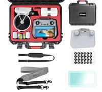 FPVtosky Juego de accesorios de maleta para DJI Flip Fly More Combo, incluye funda rígida, visera RC 2, correa para el cuello, protector de pantalla, 2 pegatinas de batería, kit 5 en 1