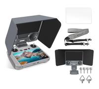 FPVtosky Kit de protector de controlador RC 2 3 en 1 para DJI Mini 5/4 Pro y Air 3s, incluye cubierta de capó, cordón, 2 protectores de pantalla, accesorios para DJI RC 2 y Air 3s