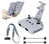 FPVtosky Soporte de Tablet No Desmontable para dji Lito 1/Mini 5 Pro/3/4 pro/4K/2 SE/Flip/Neo 2/Air 3S,Soporte de iPad Plegable de 7-12 Pulgadas Pack de Cordón y 2 Cables, Accesorios dji RC-N1/N2/N3