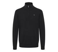 FQ1924 FQElias Troyer - Jersey de punto fino con cuello alto y cremallera para hombre, Black Beauty (193911), XL