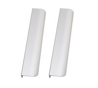 FQFLXY6589 2 Piezas Tiradores de Muebles,Manijas en Cocinas,Ahorro de espacio Manijas de Cajones Aluminio,Tiradores de Puerta de Cajón,Tiradores Ocultos Armarios,Armario para vino (300mm,Plata)