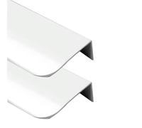 FQFLXY6589 2 Piezas Tiradores de Muebles,Manijas en Cocinas,Ahorro de espacio Manijas de Cajones Aluminio,Tiradores de Puerta de Cajón,Tiradores Ocultos Armarios,Armario para vino (1200mm,blanco)