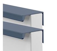 FQFLXY6589 2 Piezas Tiradores de Puerta de Cajón Ángulo recto,Tiradores Ocultos Armarios,Manijas de Aluminio,Tiradores de Muebles,Manijas Moderno se puede utilizar en Cocinas,Cajones (120mm,Azul)