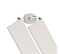 FQFLXY6589 2 Piezas Tiradores de Puerta de Cajón Ángulo recto,Tiradores Ocultos Armarios,Manijas de Aluminio,Tiradores de Muebles,Manijas Moderno se puede utilizar en Cocinas,Cajones (120mm,Blanco)