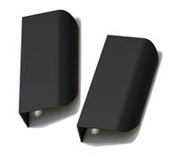 FQFLXY6589 2 Piezas Tiradores Ocultos Para Armarios,Manijas de Aluminio,Tiradores de Puerta de Cajón,Tiradores de Muebles,Manijas Moderno se puede utilizar en Cocinas,Cajones,Armarios (300mm,Negro)