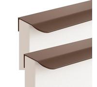 FQFLXY6589 2 Piezas Tiradores Ocultos Para Armarios,Manijas de Aluminio,Tiradores de Puerta de Cajón,Tiradores de Muebles,Manijas Moderno se puede utilizar en Cocinas,Cajones,Armarios (250mm,Marrón)