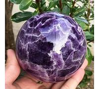 FQHIDMOMX 1 Bola de Amatista ensueño 7,5-8 cm, Esfera Cristal Pulido Aier for decoración del hogar