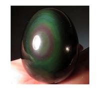 FQHIDMOMX 1 Huevo de Piedra obsidiana arcoíris 150-200 g