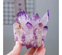 FQHIDMOMX 1 Pack Purple Crystal Cluster Raw Stone High Permeability Trophy Ornaments (Size : 700-800g)