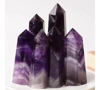 FQHIDMOMX 1 Varita Hexagonal de Amatista 10-12 cm, Punta Cristal Cuarzo fantasía for decoración Feng Shui del hogar