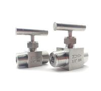 FQHIDMOMX 1pc 1/8" 1/4" 3/8" 1/2" NPT Female Male Needle Valve Crane 915 PSI 304 Stainless Flow Control with One-Shape Handle Water Gas(1/2",Male To Female)