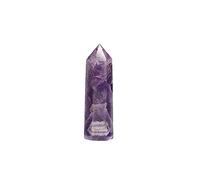 FQHIDMOMX 1pc Amethyst Column, Hexagonal Prism, Stone Crystal, DIY Gift for Bar Room Decoration Ornaments (Size : 70-80mm)