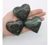 FQHIDMOMX 1pc Big African Bloodstone Heart Shaped Crystal Gift Polished Quartz Crystals Home Decor