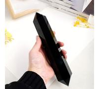 FQHIDMOMX 1pc Black Quartz Obsidian Double Point Crystal Magic Wand Hexagonal Prism Column Decoration Ornaments