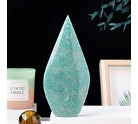 FQHIDMOMX 1PC Crystal Hand-Carved Flame Shaped Stone Figurines Collection Home Decor (Size : 200-300g)