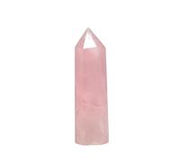FQHIDMOMX 1PC Gem Hexagonal Column Rose Quartz Crystal Point Rod, Home Decoration Stone Study Ornaments (Color :, Size 70-80mm)