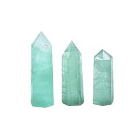 FQHIDMOMX 1PC Green Fluorite Crystal Point Hexagonal Column Ornament Magic Repair Wand Home Decoration Ornaments (Size : 70-80mm)