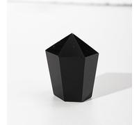 FQHIDMOMX 1PC Obsidian Obelisk Crystal Tower Hexagonal Column Cake Magic Point Reiky Stone Ornaments