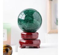 FQHIDMOMX 1PC Stone Green Strawberry Quartz Ball Crystal Sphere Gemstone Home Decor with Base Ornaments (Size : 5-6 cm)