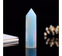 FQHIDMOMX 1pcs Opal Crystal Point Stone Hexagonal prisms Column Wand Ornaments (Color : 50-60mm)