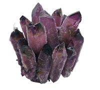 FQHIDMOMX 300-800g Purple Ghost Quartz Crystal Cluster Crystals Raw Gemstone for Home&Office Decoration Synthetic Ornaments (Size : 300-400g)