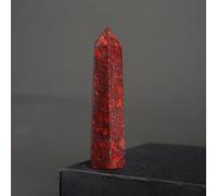 FQHIDMOMX 7-8cm Crystal Point Quartz Rainbow Wand Column Rose Rock Home Decor Stone (Color : Blood Stone)