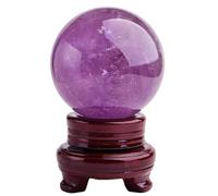 FQHIDMOMX Amethyst Ball Crystal, with Stand Bola de Cristal Clear Halloween Rock, ball-2cm
