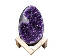 FQHIDMOMX Amethyst Cluster Crystals Raw Geode, Crystal Rock Quartz for,Home Decor, Purple Decoration,with Stand,910~1000g