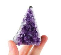 FQHIDMOMX Amethyst Crystal Clusters Cluster Ornament Irregular Decorative Raw Stones Geode,120-150g