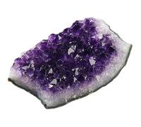 FQHIDMOMX Amethyst Crystal Geode Cluster,Raw Rock Quartz Crystals Collection, Decoration Home Office,130~160g