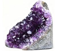 FQHIDMOMX Amethyst Crystal Rock, Real Stone, Purple Crystals and Stones, Amathesis Cluster Geode, Amatista Piedra, Cuarzos Originales De Energia,300g