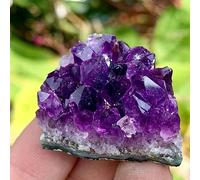 FQHIDMOMX Amethyst geode Quartz Cluster Crystal 70-80g