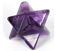 FQHIDMOMX Amethyst, Stone Worry Crystal Protection Sacred Generator Six-Pointed Star for Home Office Decor