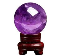 FQHIDMOMX Amethyst Stones Crystal Ball Polished Divination Sphere Home Decoration Astrology Crafts Gift,30mm