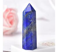 FQHIDMOMX Beautiful 1PC Crystal Lapis Lazuli Hexagonal Column Quartz Point Tower Ornament DIY Gift Home Decoration (Size : 60-70mm)