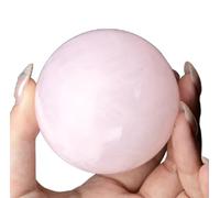 FQHIDMOMX Beautiful Calcite Crystal Ball Rose Quartz Gemstone Sphere Divination Feng Shui Aura Home Desk Decor Decorative,50~60mm