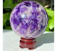 FQHIDMOMX Beautiful Dream Amethyst Ball Crystal Crafts Souvenirs Room Sphere Decor Stone GlobePolished Ornaments (Size : 1100-1200g)