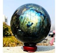 FQHIDMOMX Beautiful Labradorite Ball Rainbow Quartz Crystal Sphere Gem Ornaments (Size : 1500-1600g)