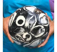 FQHIDMOMX Beautiful Shell Thousand Eye Stone Jasper Quartz Crystal Ball Sphere Ornaments (Size : 800-850g)