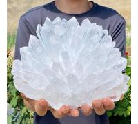 FQHIDMOMX Beautiful White Crystal Cluster Single Point Ornaments (Size : 400-450g)